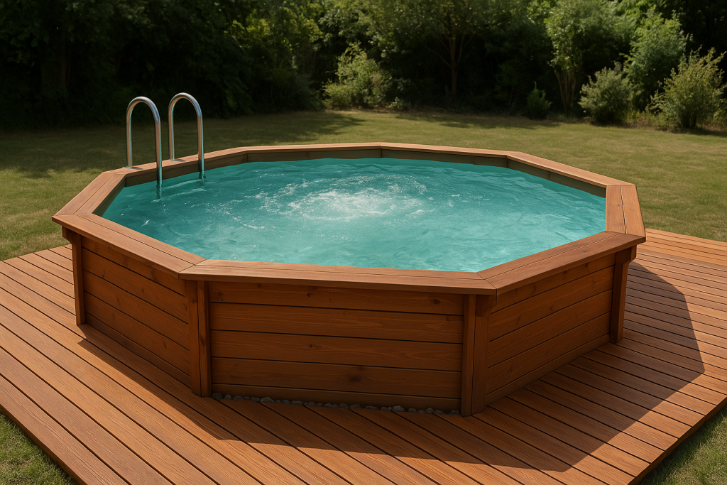 chauffer piscine hors sol en bois